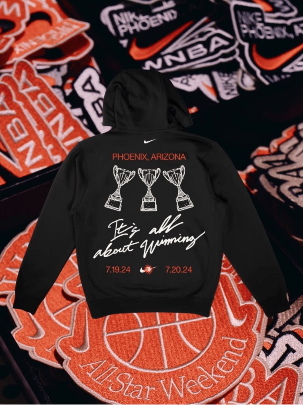 Nike Black Phoenix Arizona WNBA All-Star Weekend 2024 Hoodie size Medium EUC